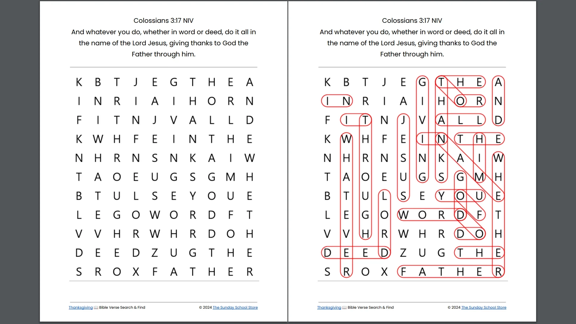 10 Free Thanksgiving Bible Word Search Puzzles PDF Printable 