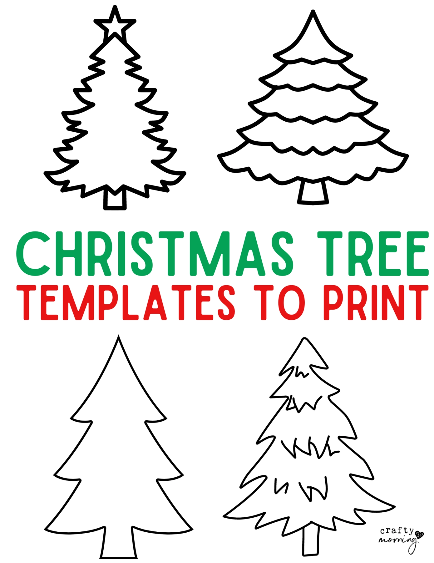 Printable Christmas Tree Template Free