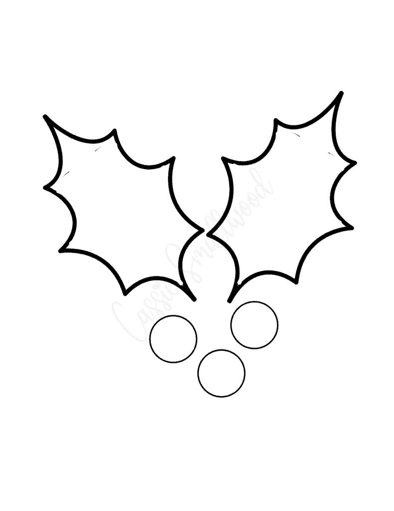 Free Printable Holly Leaf Template