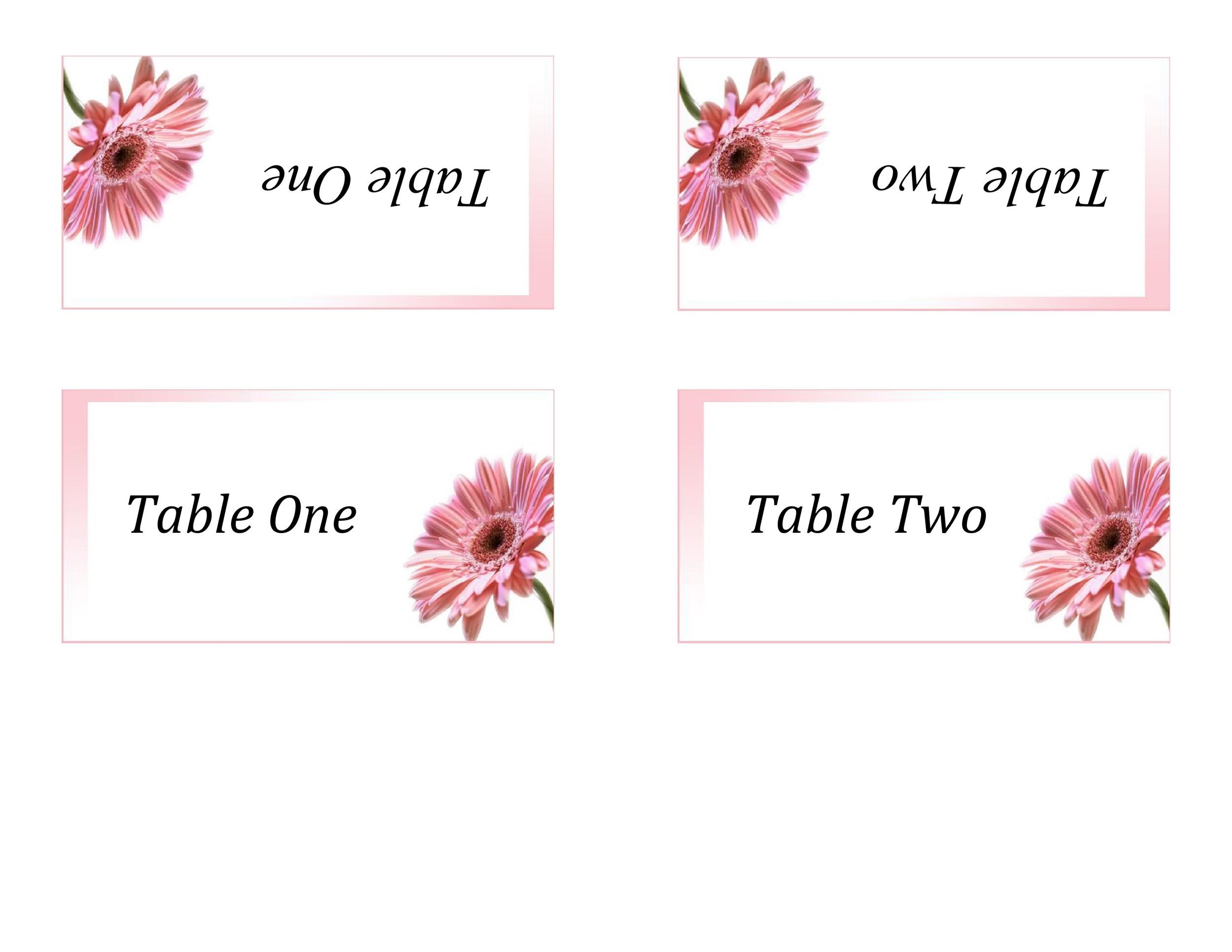 Free Table Tent Templates Printable