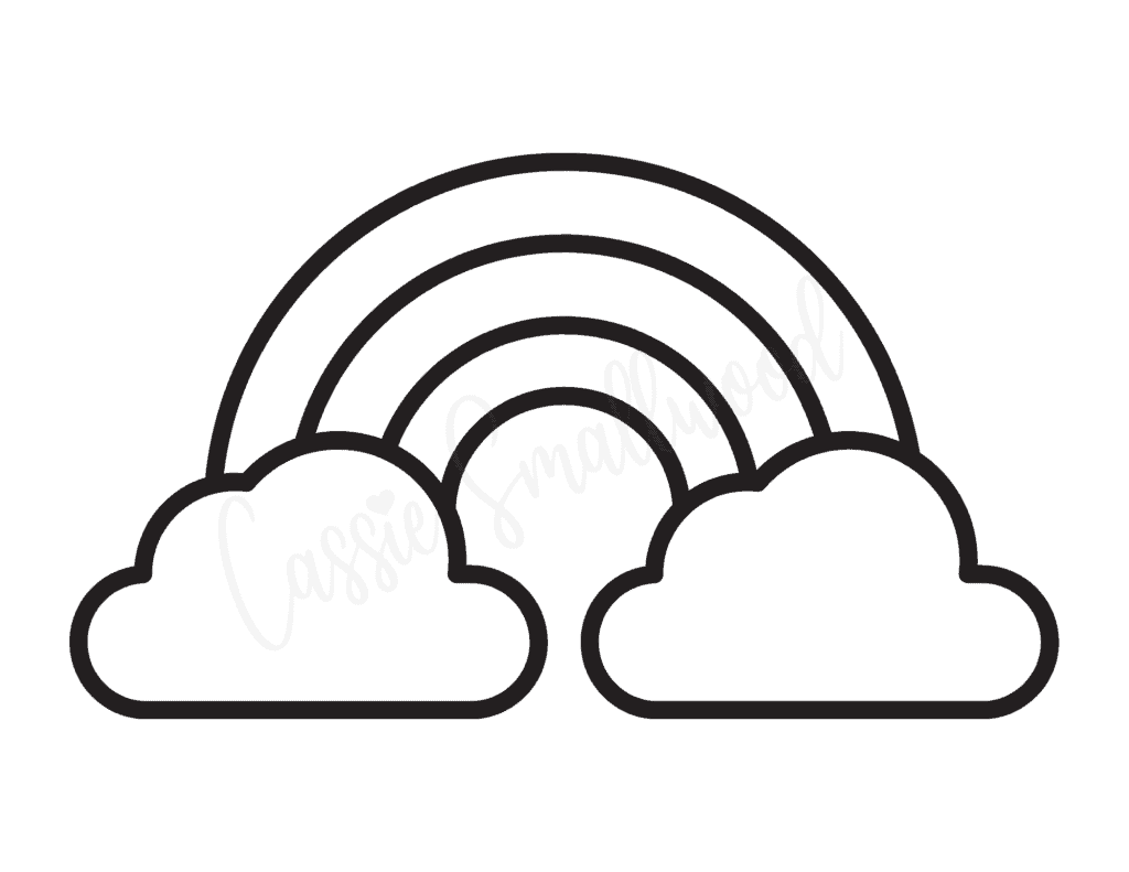 Free Rainbow Template Printable