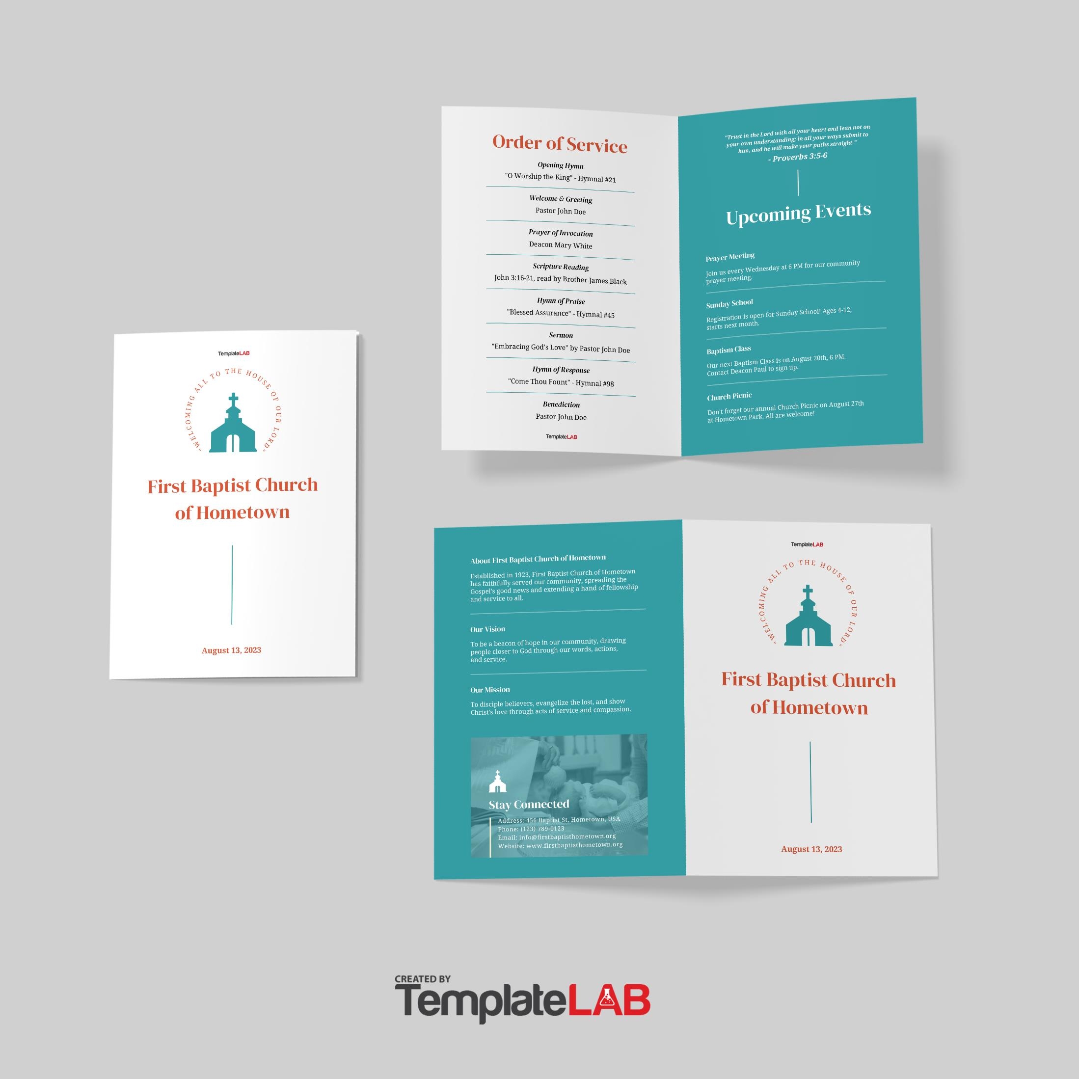 Free Printable Church Bulletin Templates