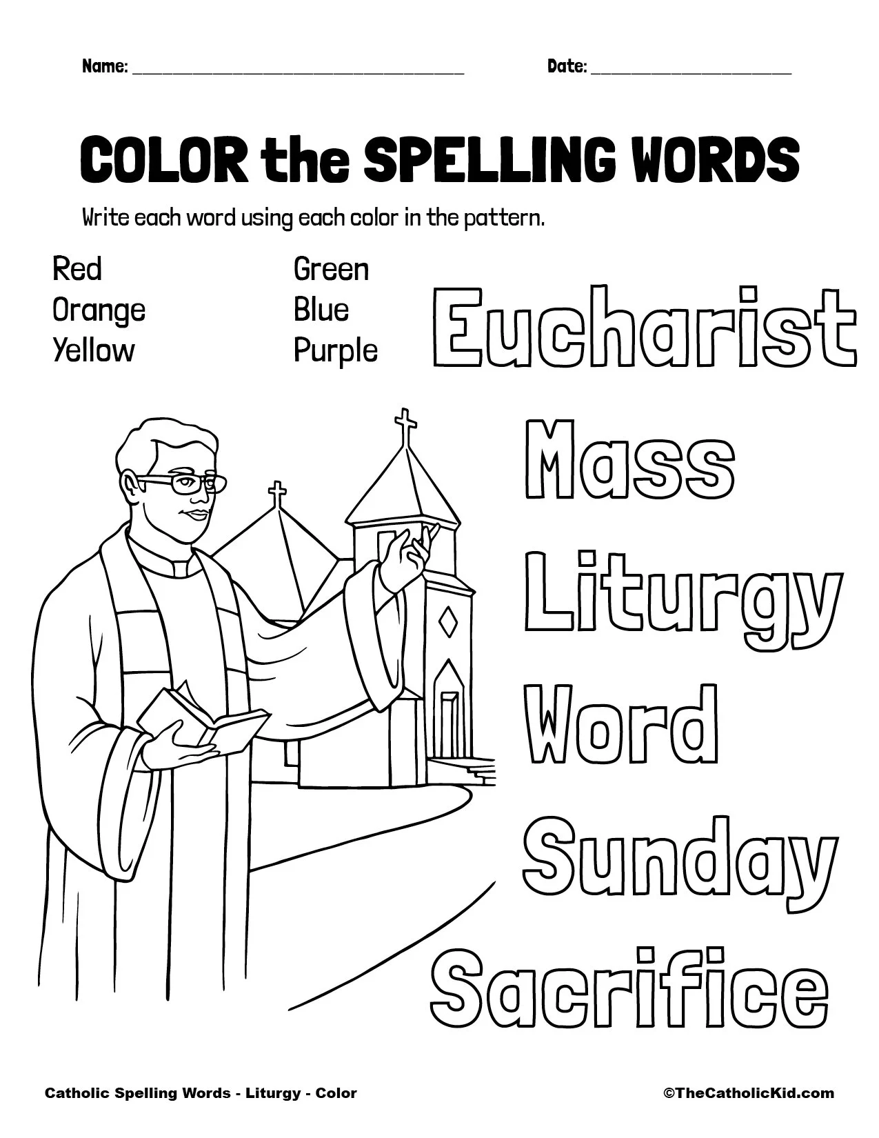 Catholic Printable Worksheets For Free