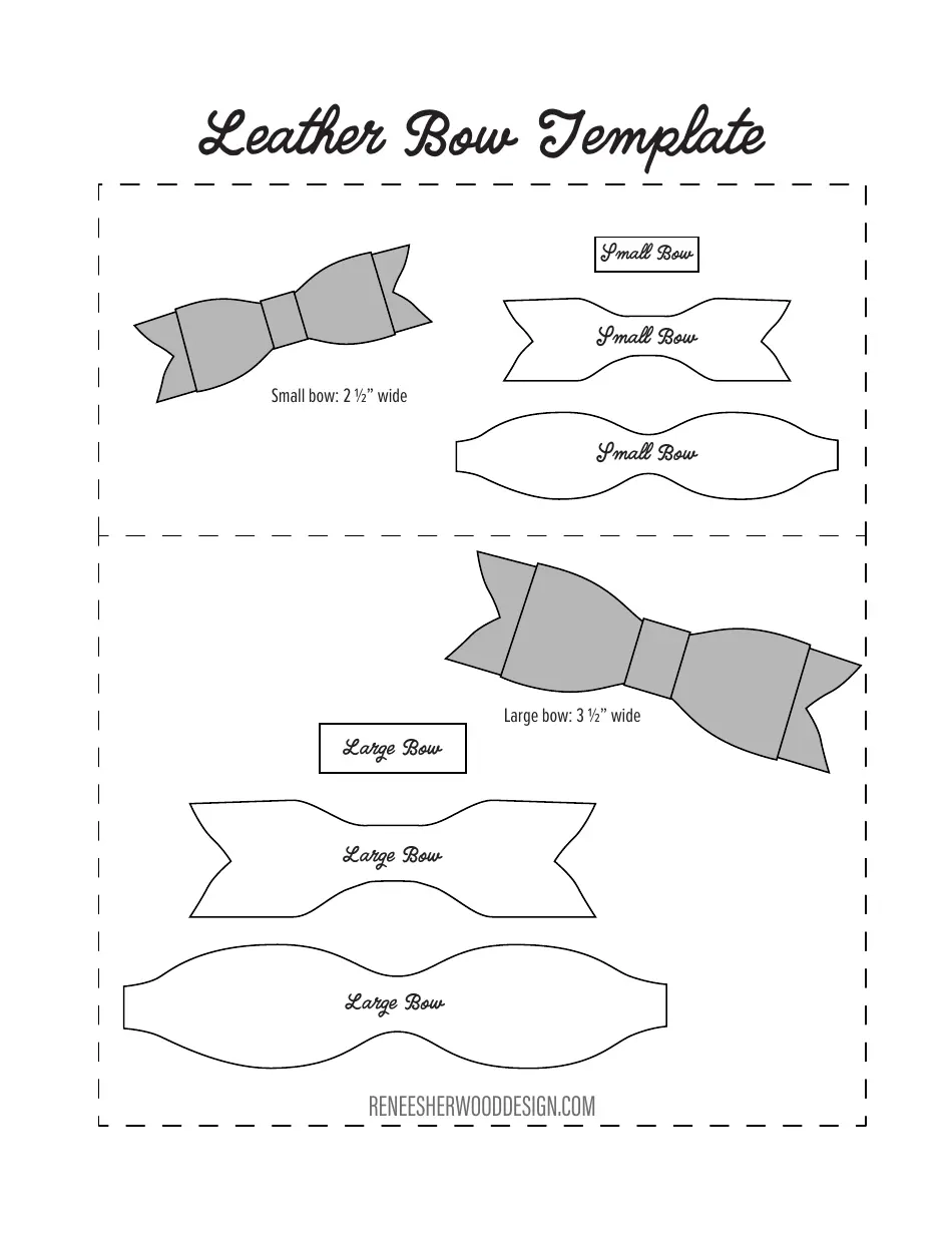Free Bow Template Printable Pdf