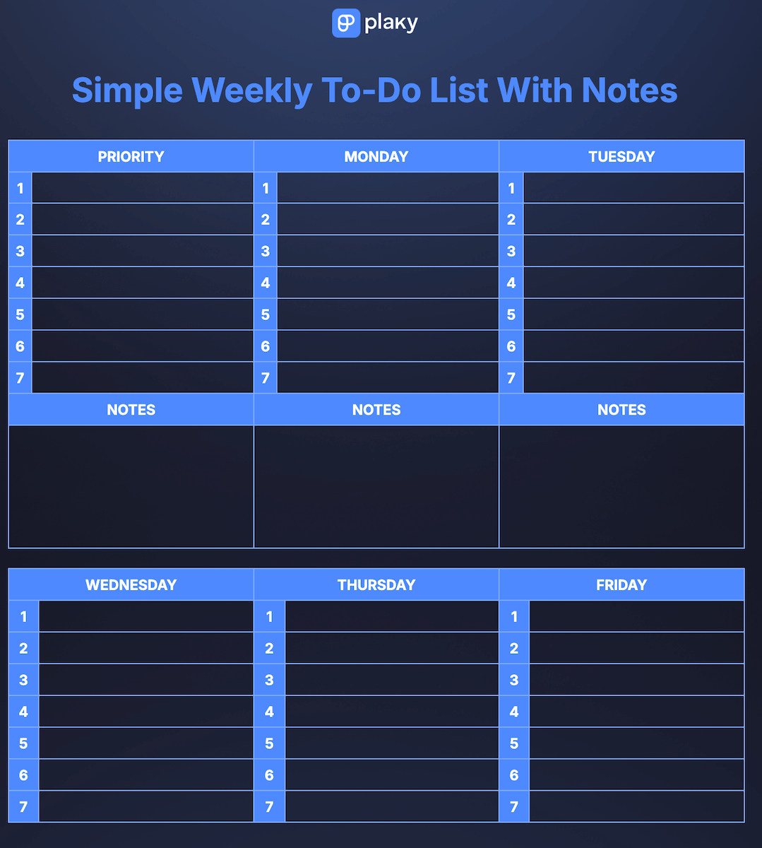 Excel Spreadsheet Printable Todo List Template Word