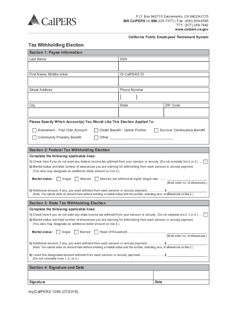 California State Withholding Form 2025 De 4