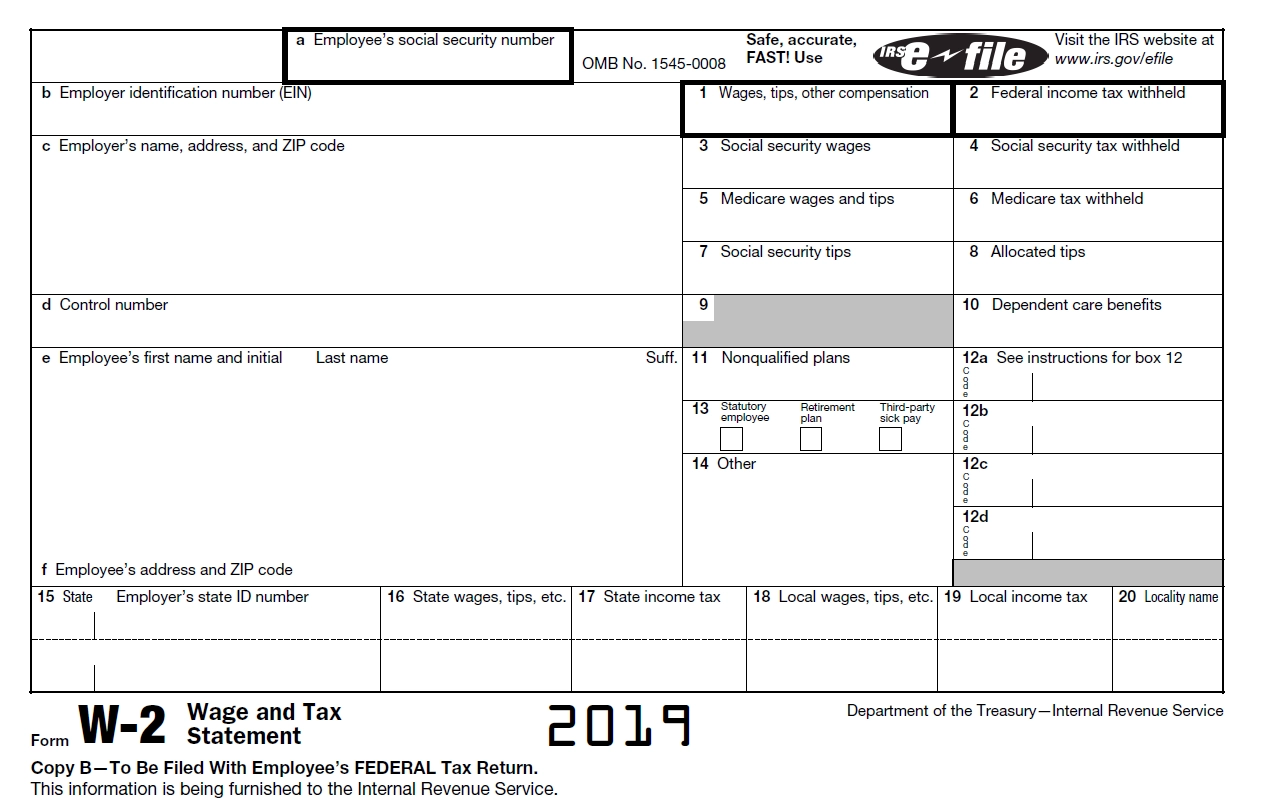 W2 Form For New Employees Printable