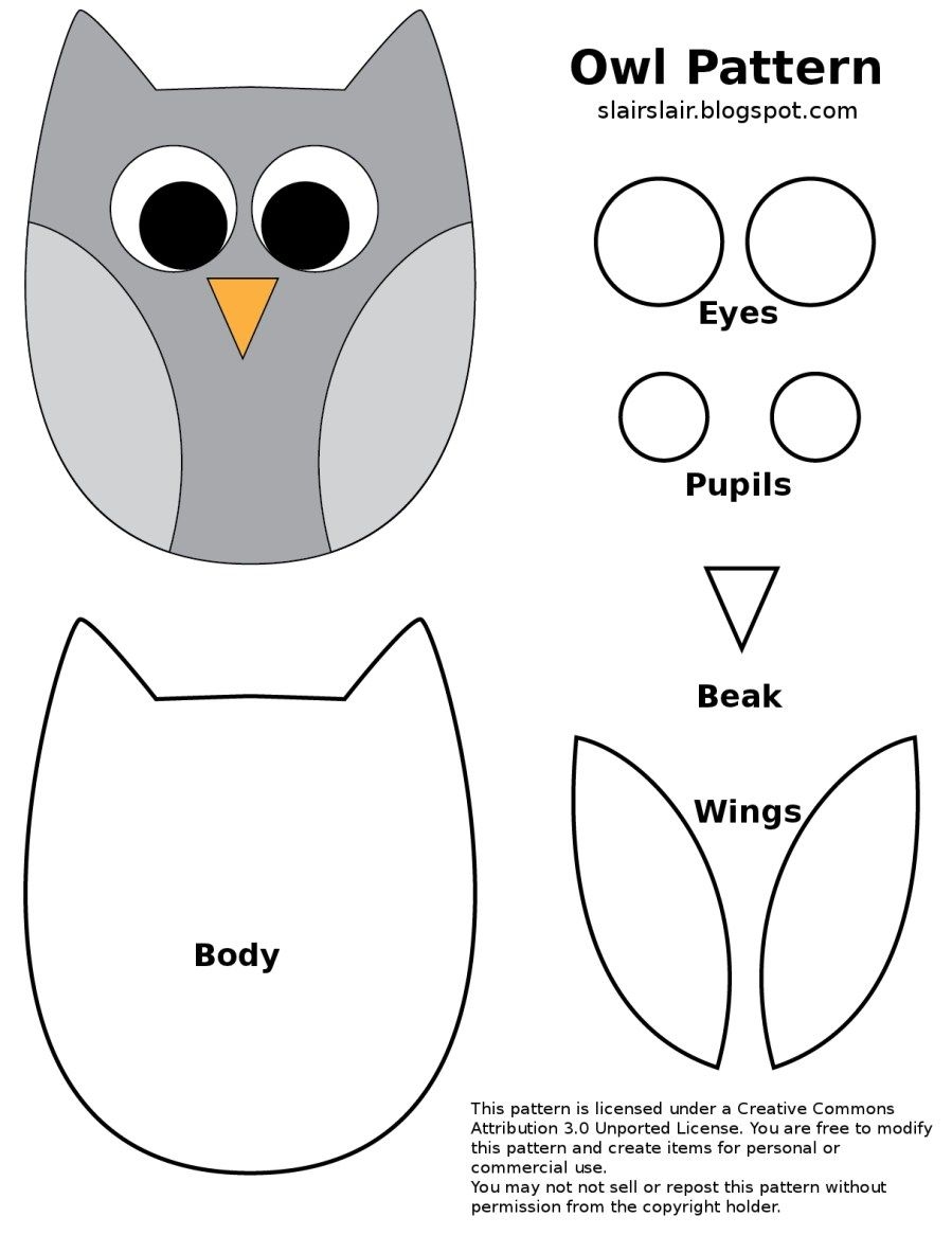 Printable Owl Pattern Template