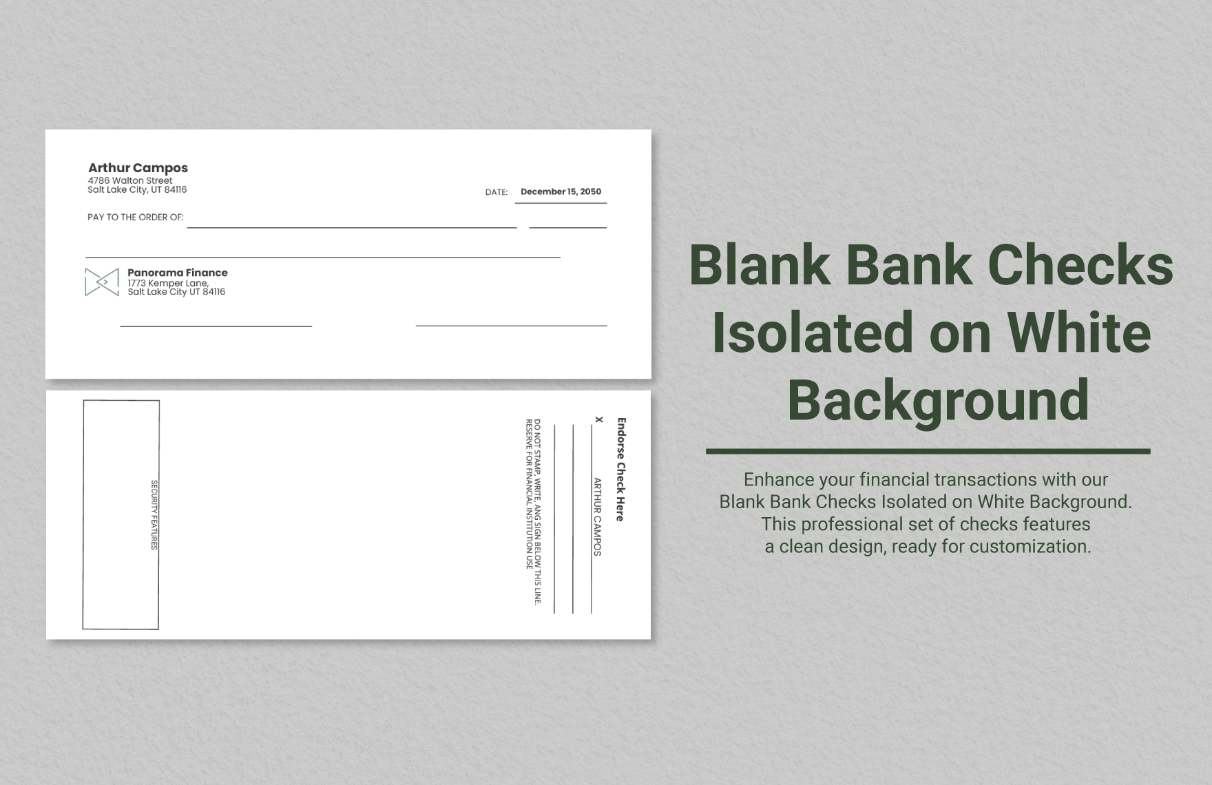 Pdf Printable Blank Business Check Template