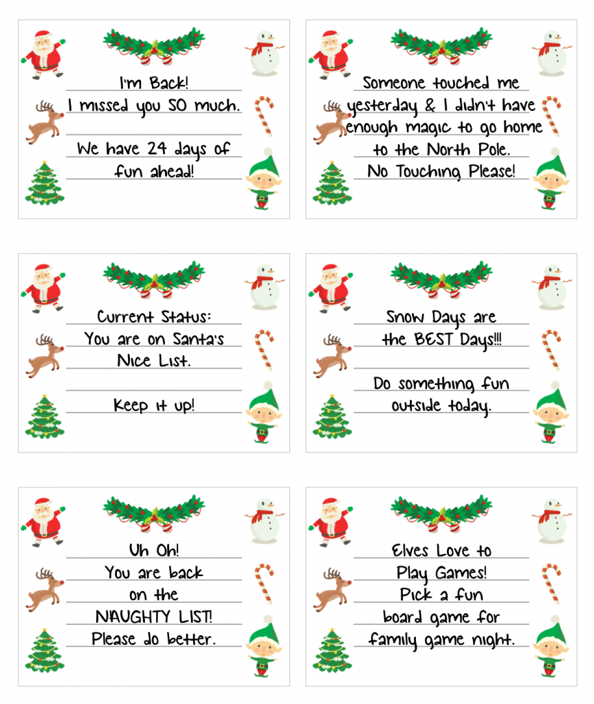 Template Free Elf On The Shelf Printables