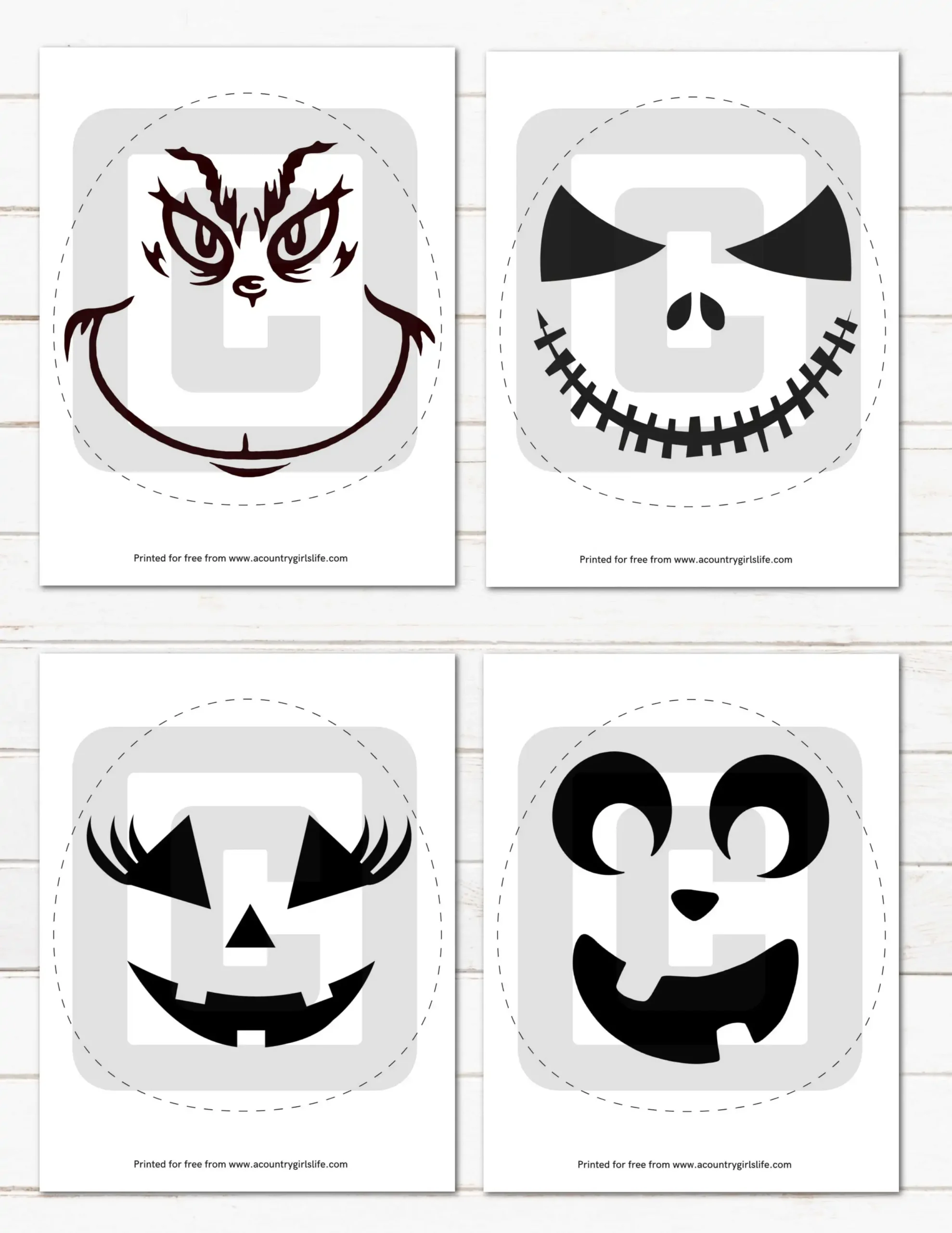 Pumpkin Carving Templates Free Printable