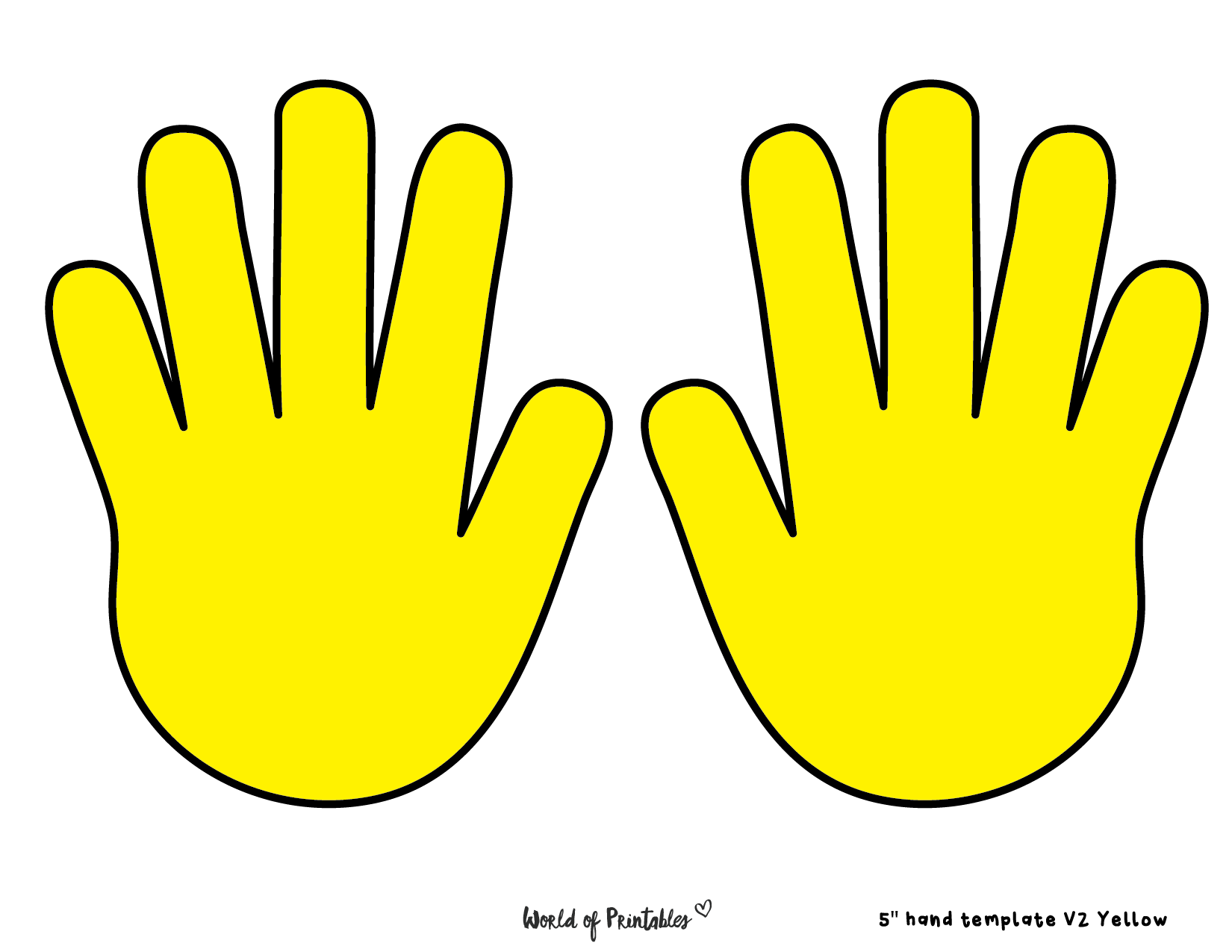 Printable Hands Template