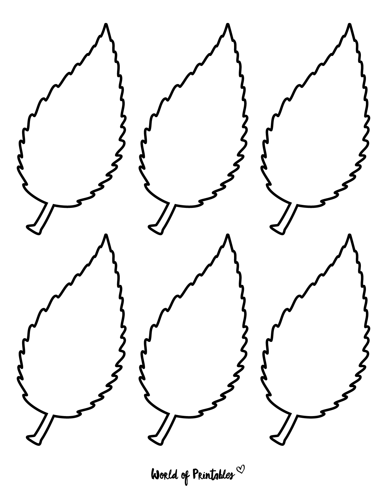 Printable Leaf Templates Free