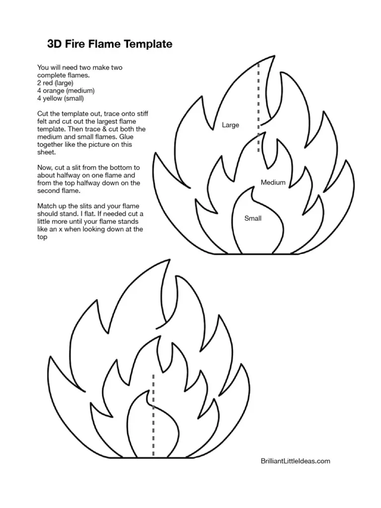 Flame Printable Template