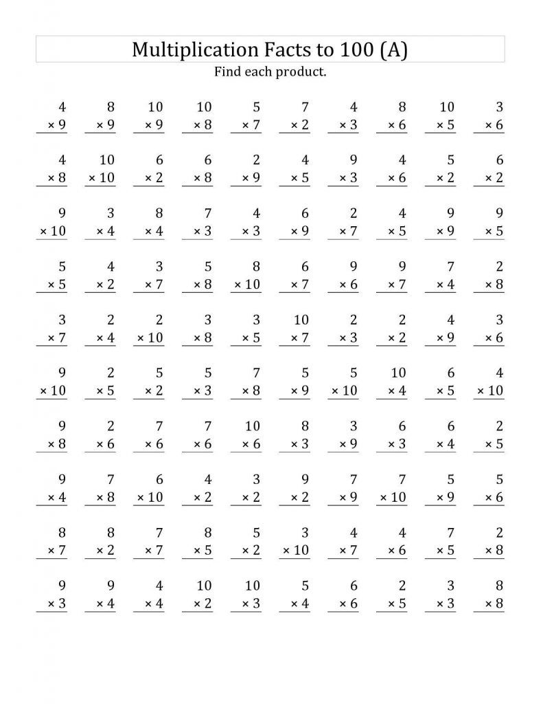 3rd Grade Multiplication Worksheets Best Coloring Pages For Kids