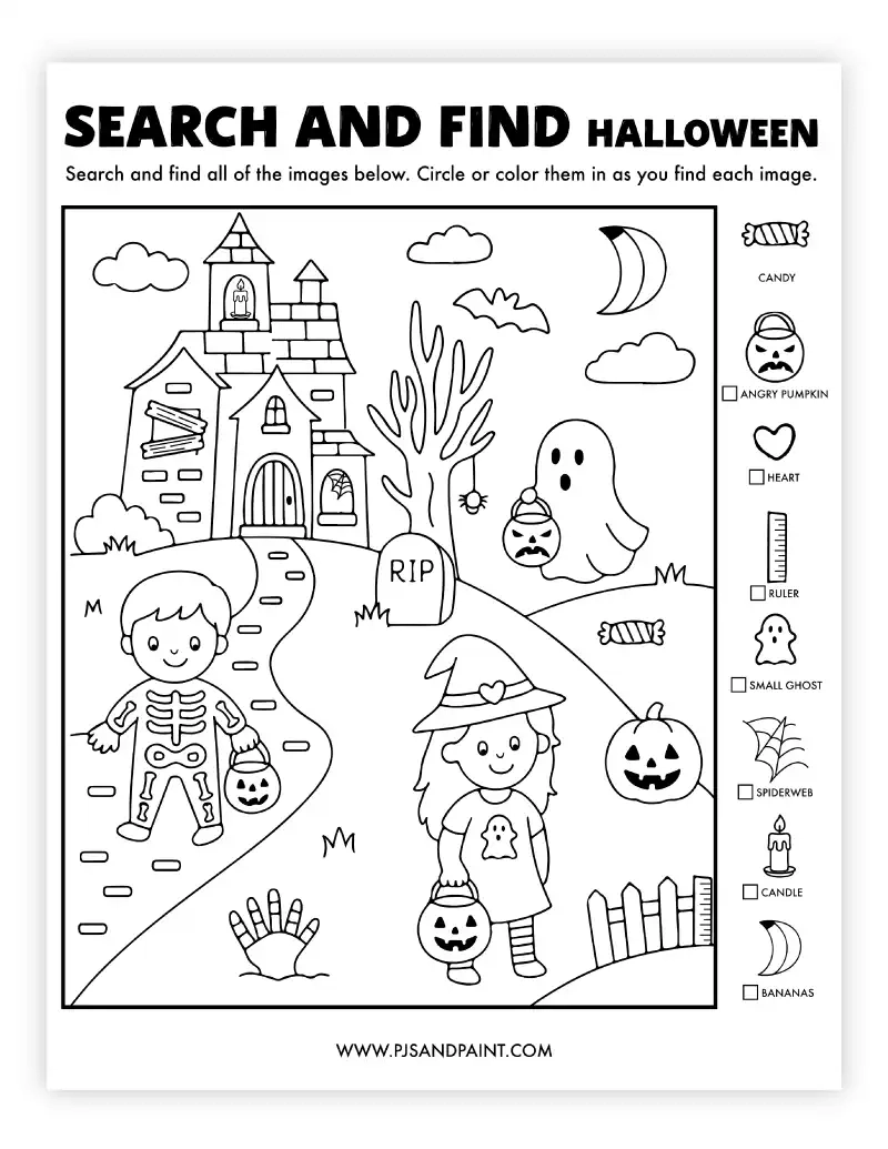Halloween Worksheets For Kids Free Printables