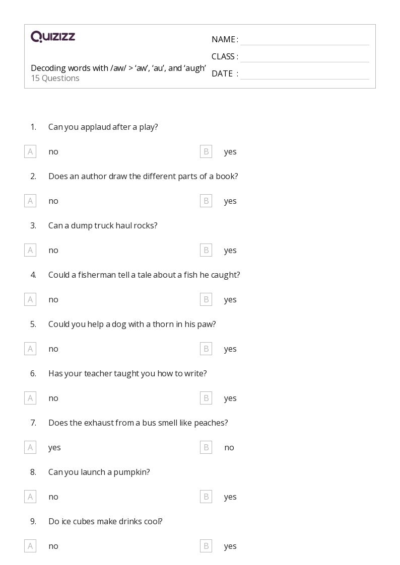 50 Decoding Words Worksheets For 2nd Class On Quizizz Free 