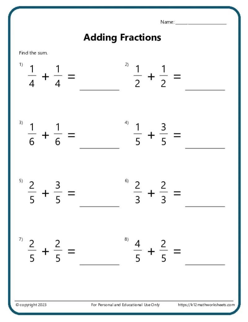 Worksheets For 5th Graders Printable