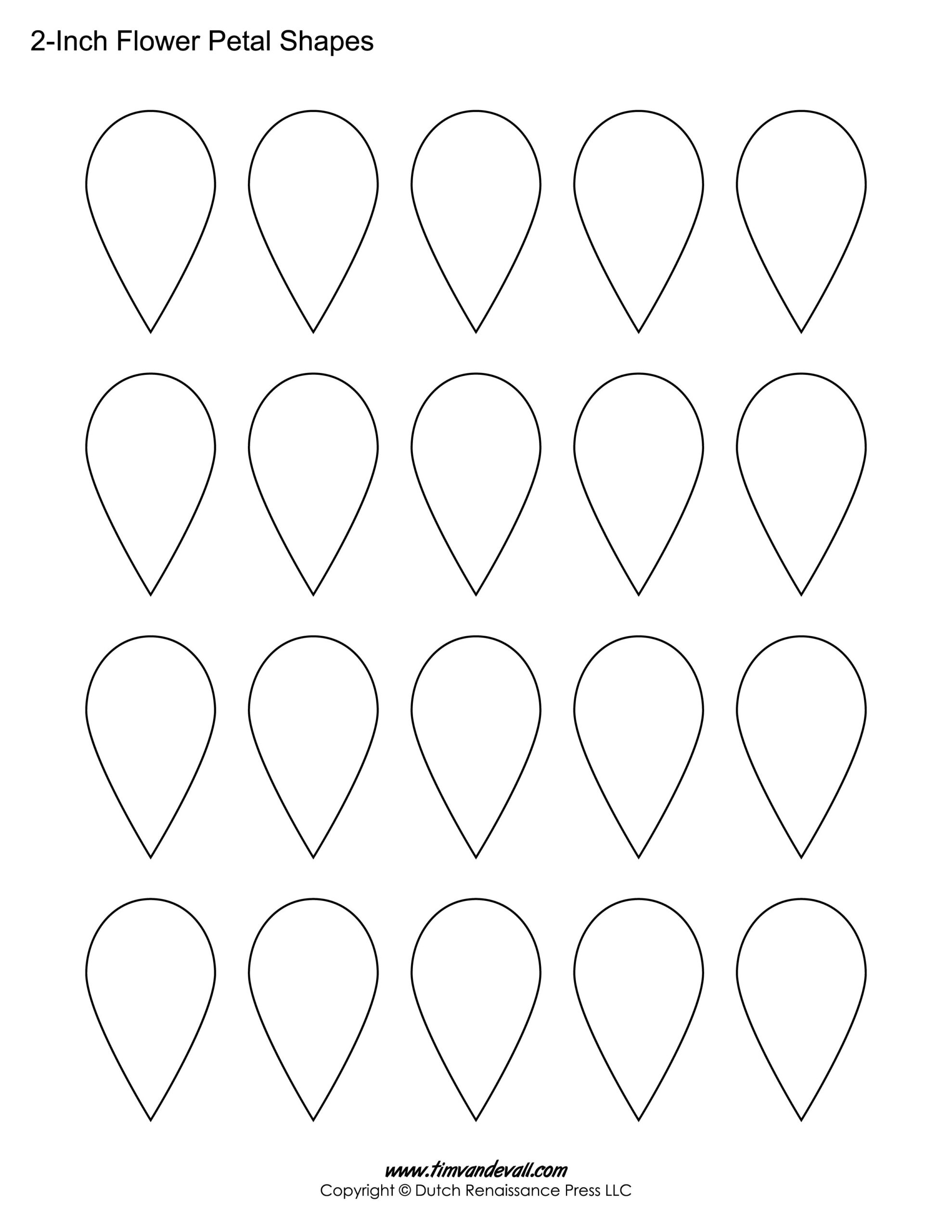 Flower Petal Printable Template