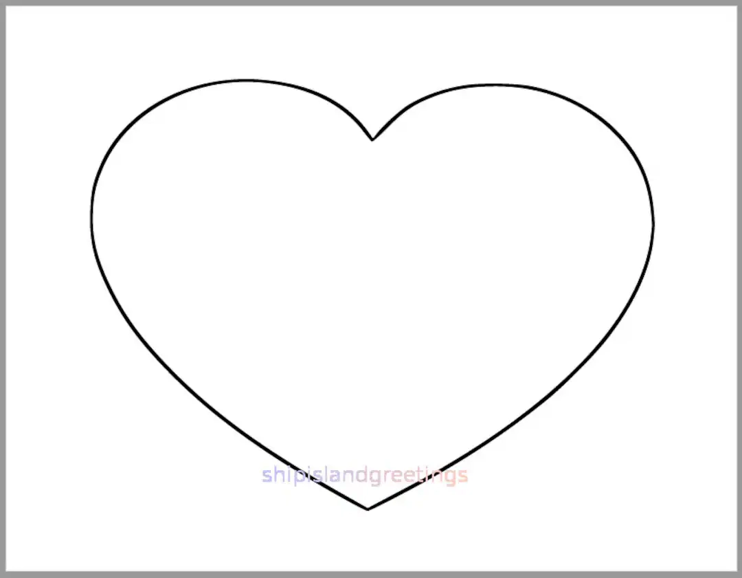 8 5 Inch Heart Printable Template extra Large Heart Cutout 