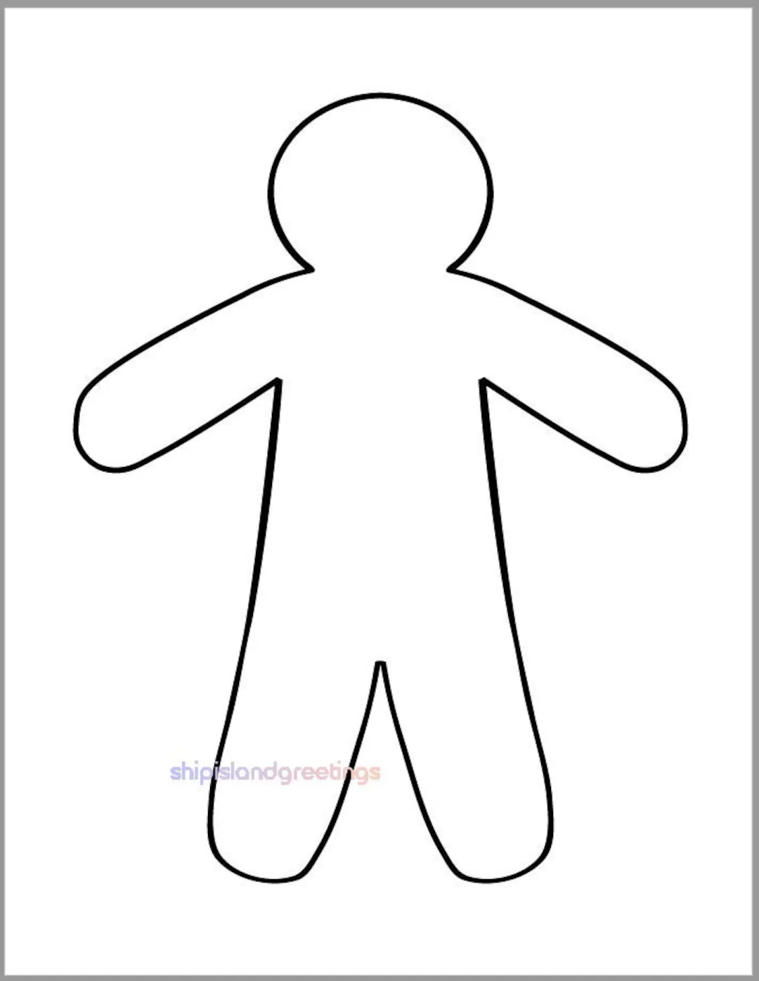 9 Inch Gingerbread Man Template printable Gingerbread Man christmas Crafts holiday Templates preschool Crafts coloring Page holiday Party Etsy 