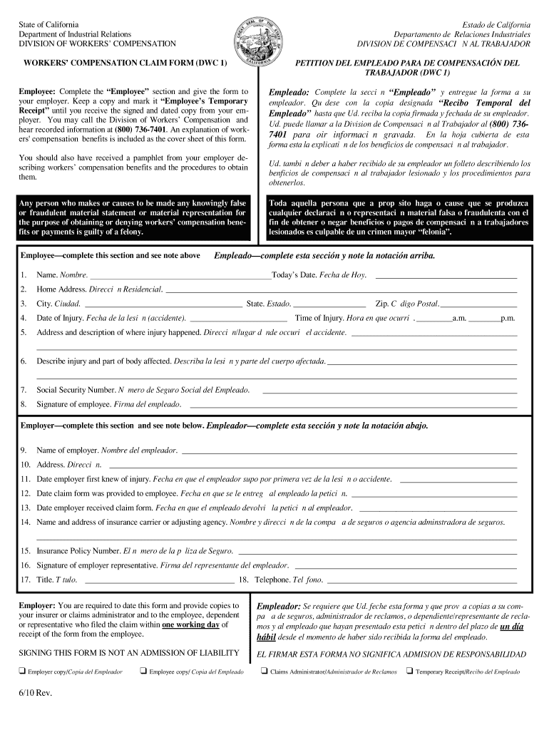 Dwc 7 Form California 2025