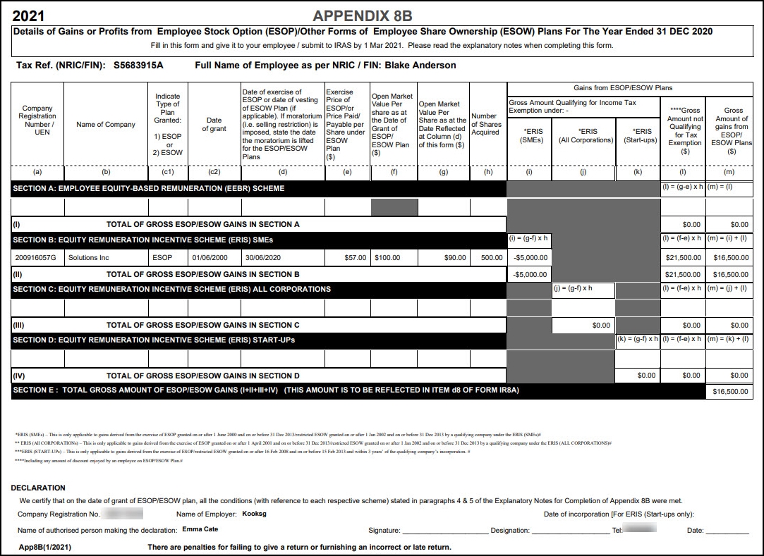 Additional IR8A Forms Employment Hero Help Centre SG 
