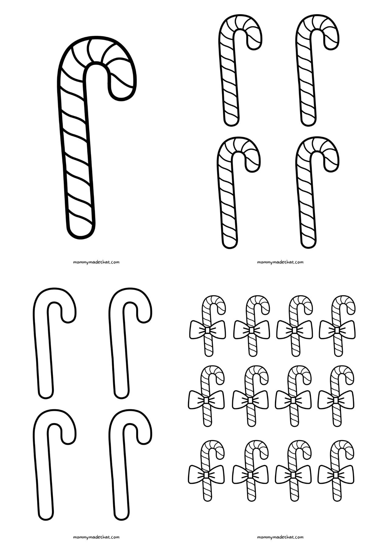 Candy Cane Printable Template