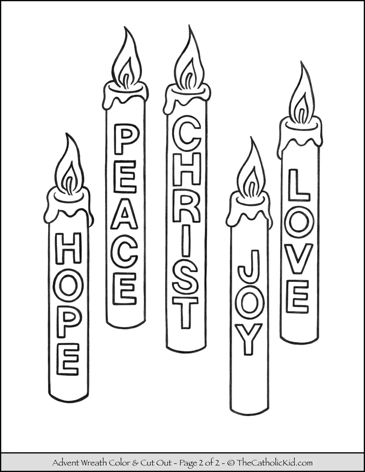 Advent Wreath Template Printable