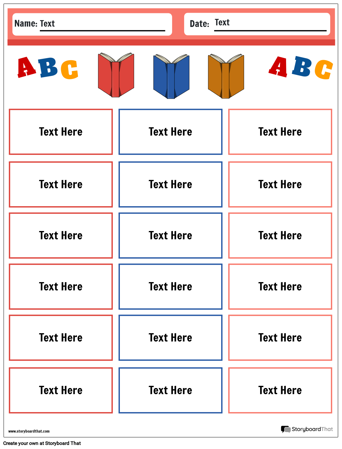 Alphabetical Order Worksheets Create With Storyboard That