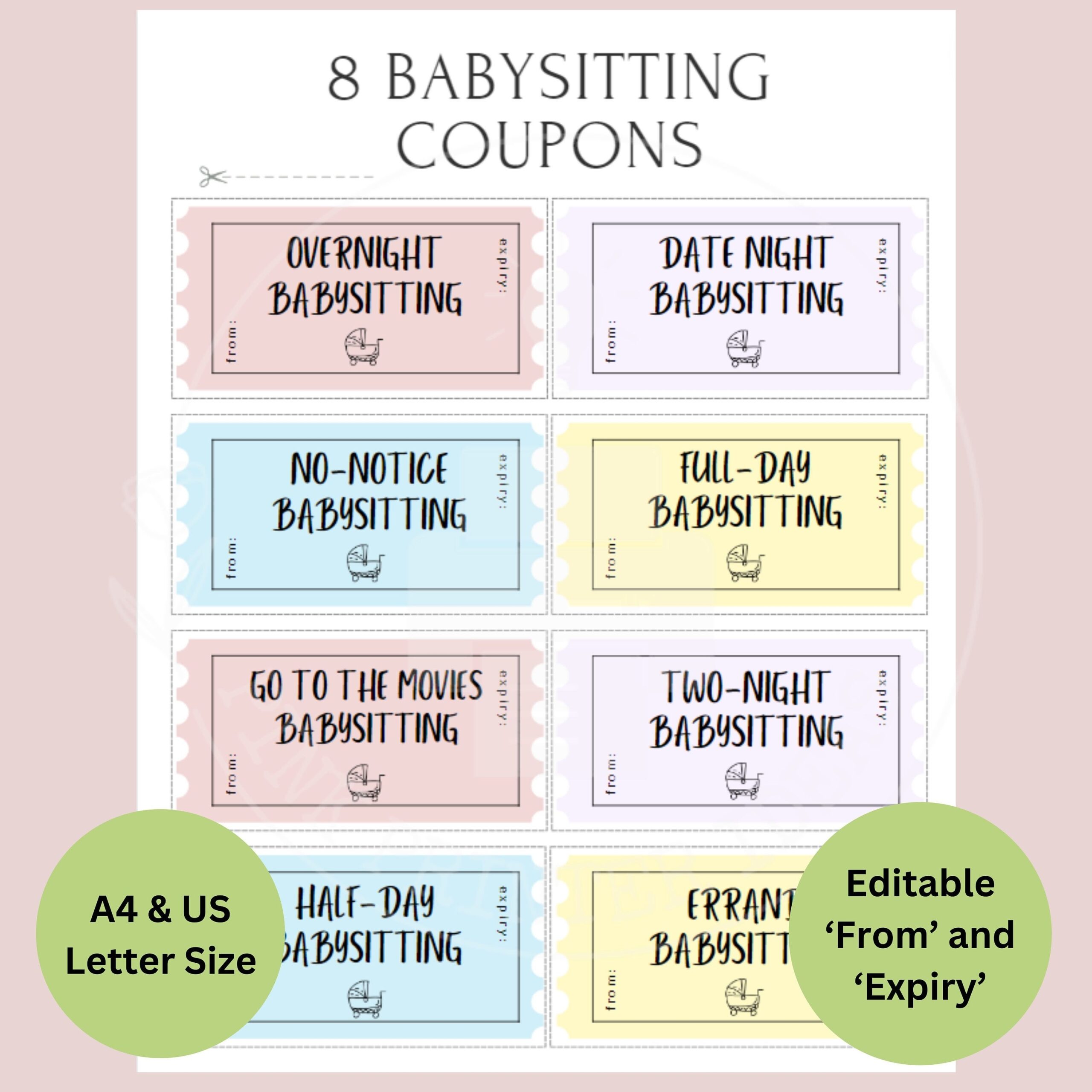 Free Printable Date Night Babysitting Coupon Template