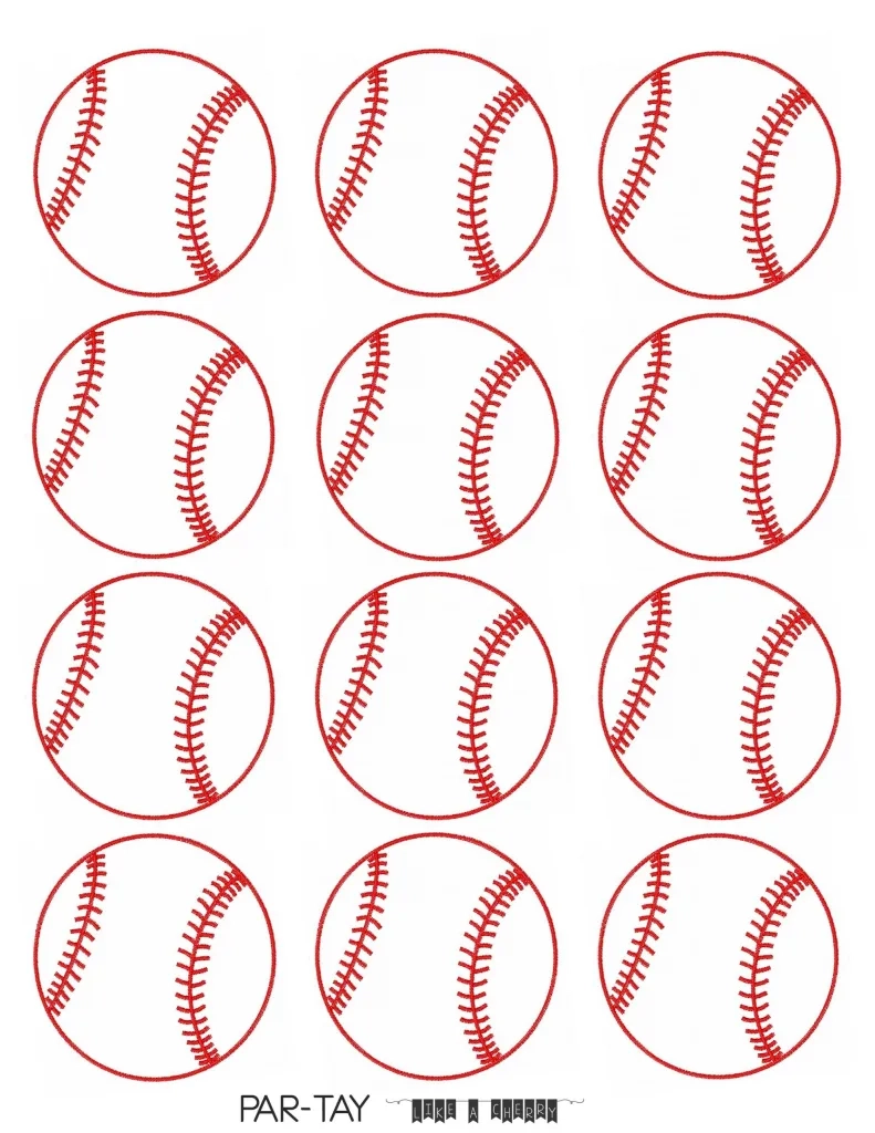 Baseball Tags Free Printable Party Like A Cherry