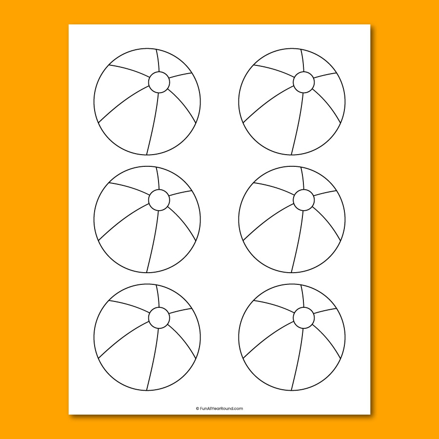 Beach Ball Printable Template