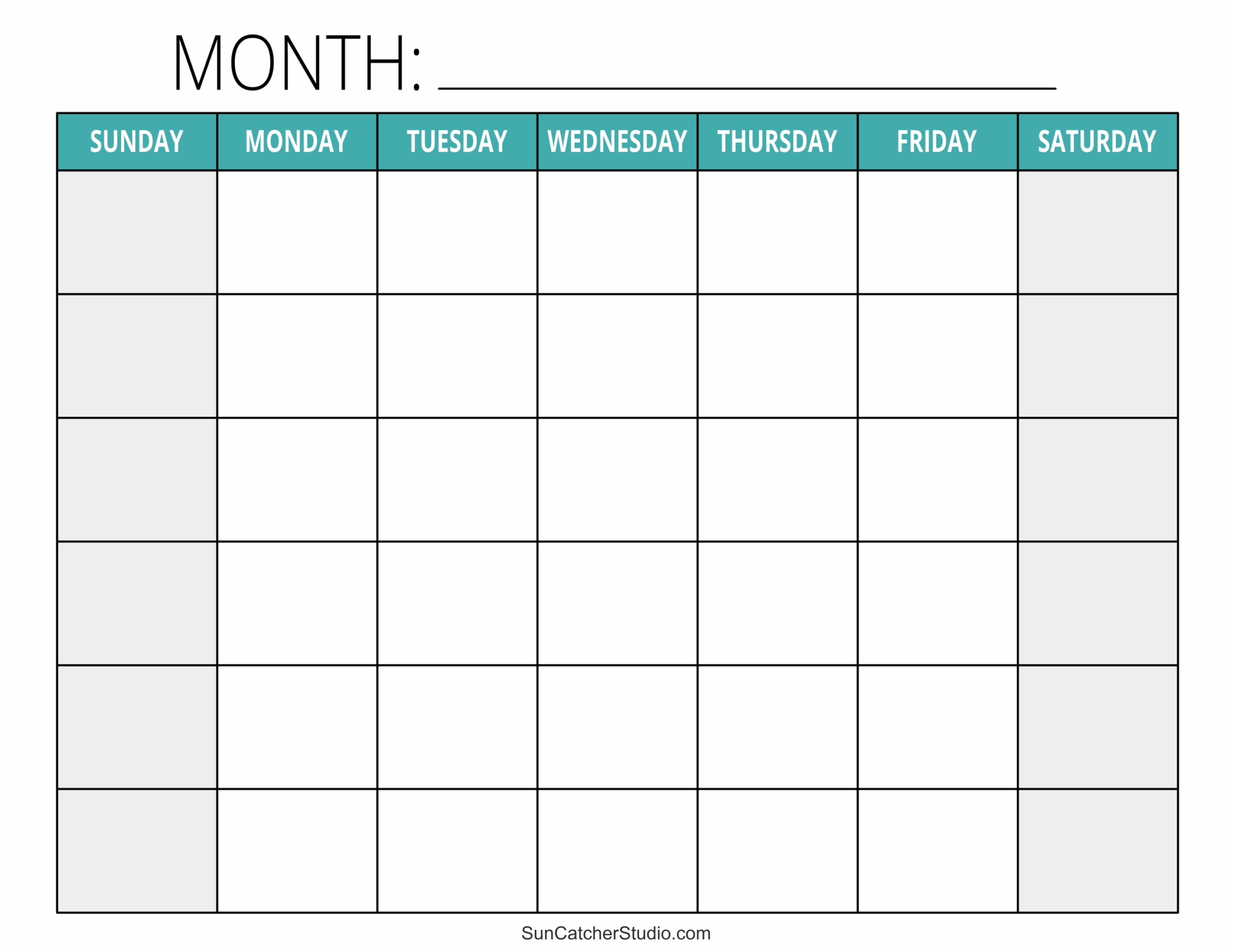 Calendar Months To Print