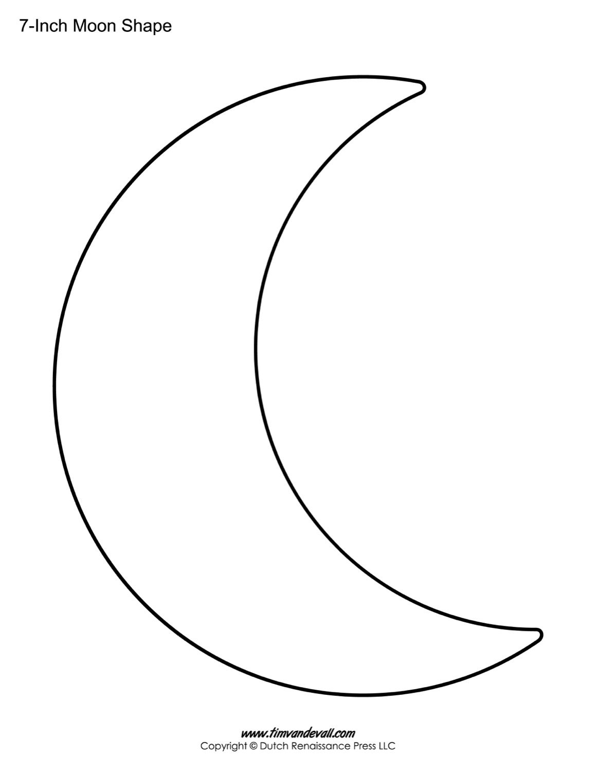 Blank Moon Templates Printable Moon Shapes