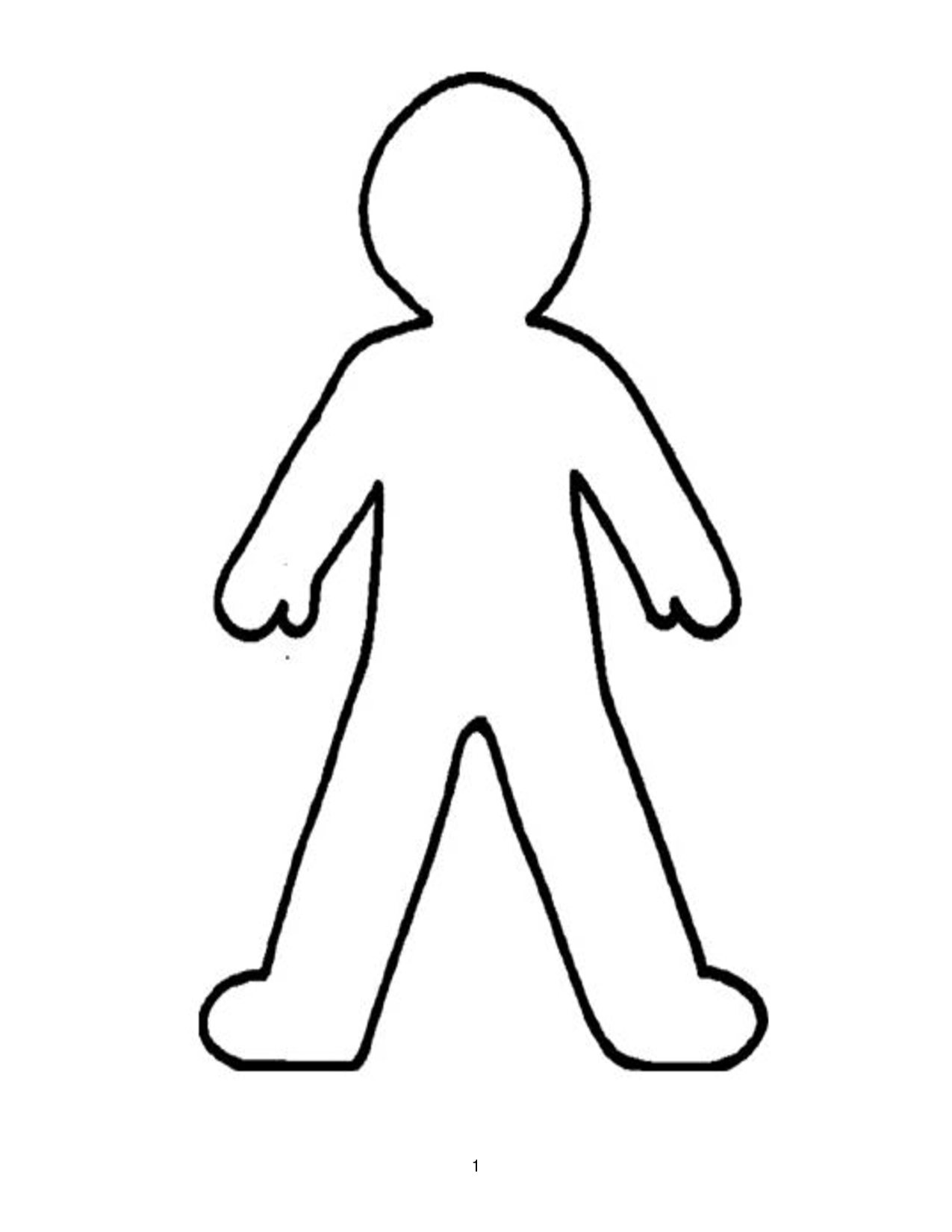 Printable Human Body Outline Template Pdf
