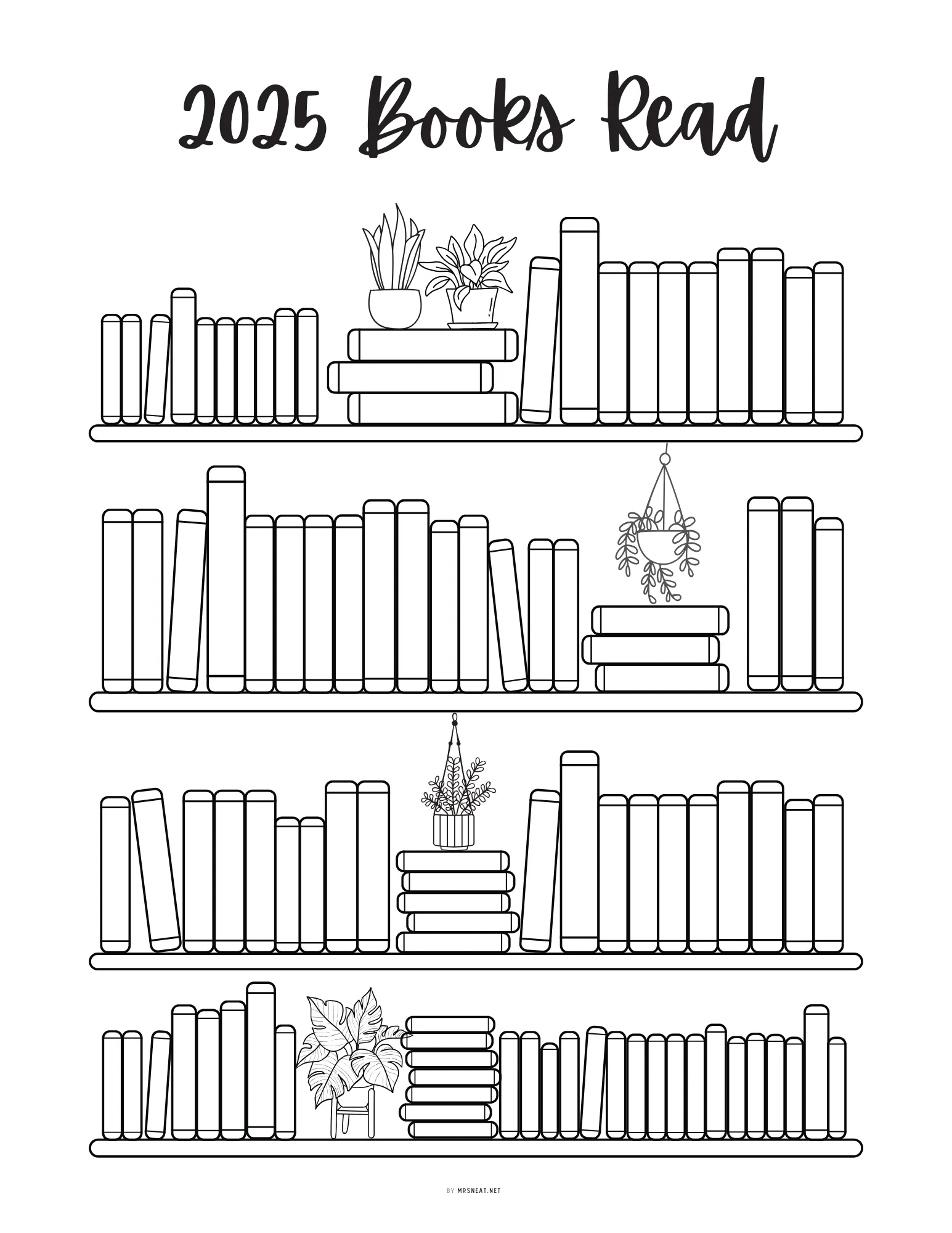 Template Book Tracker Printable