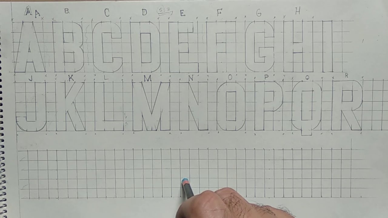 Letters On Graph Paper