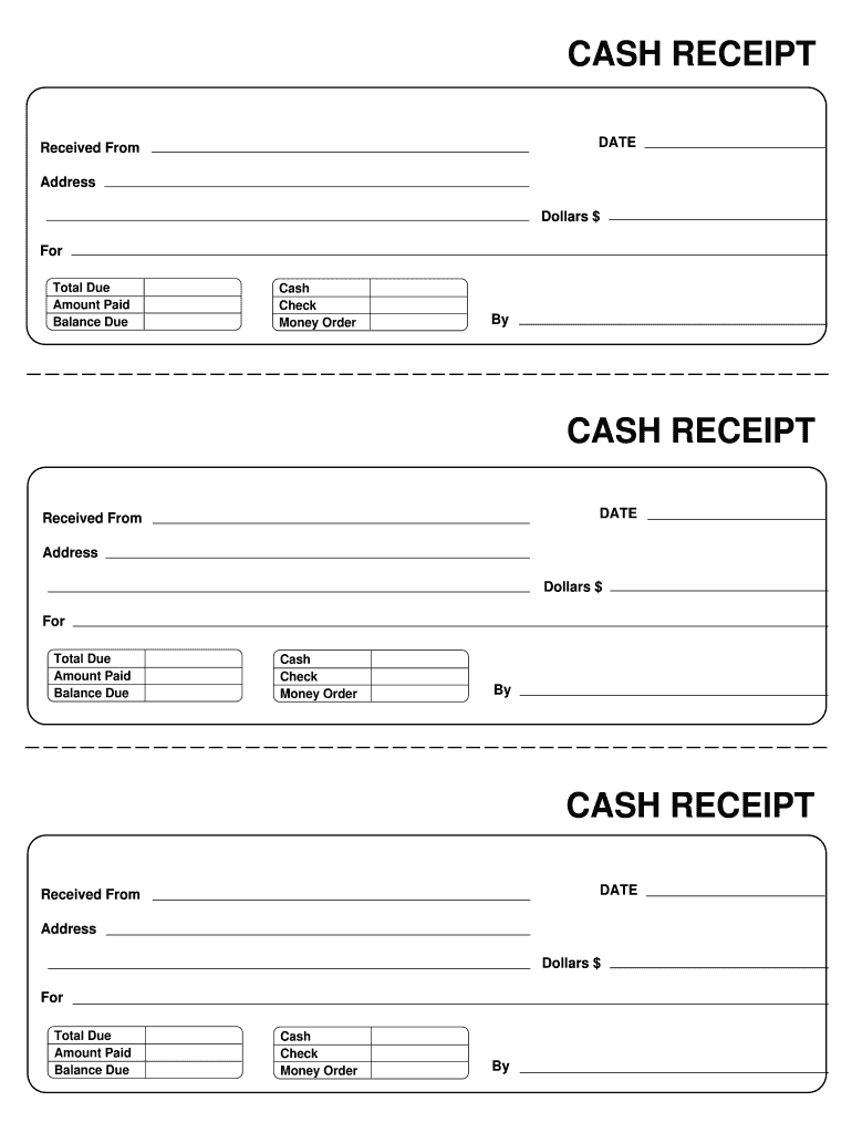 Printable Free Receipt Template