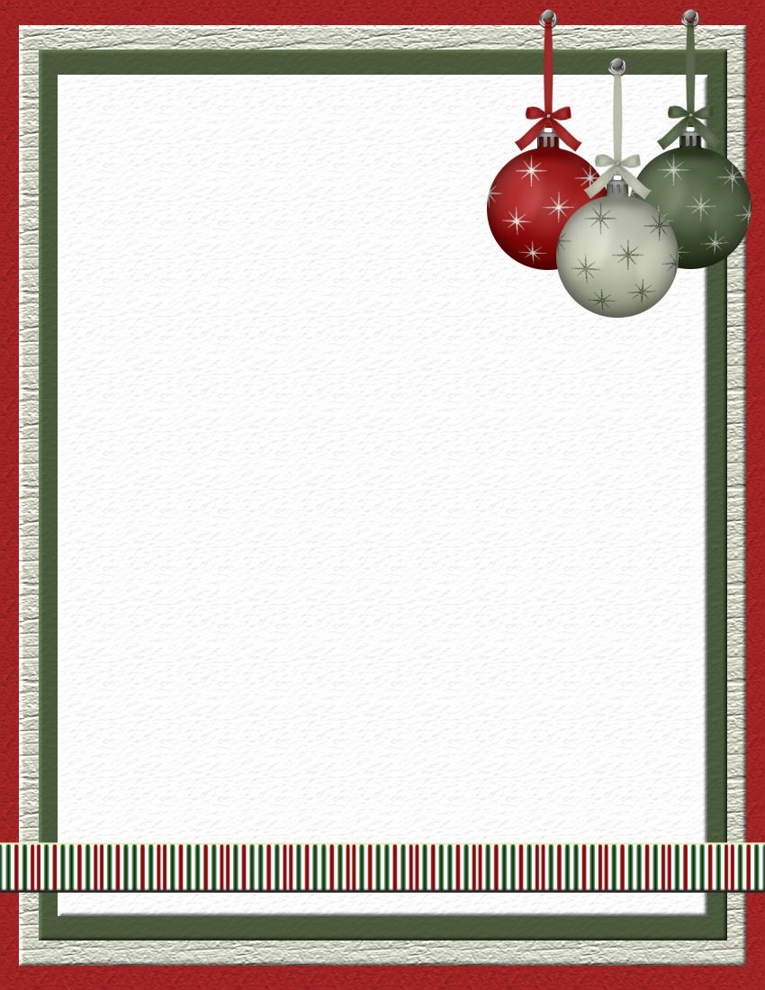 Christmas 2 FREE Stationery Template Downloads Worksheets 