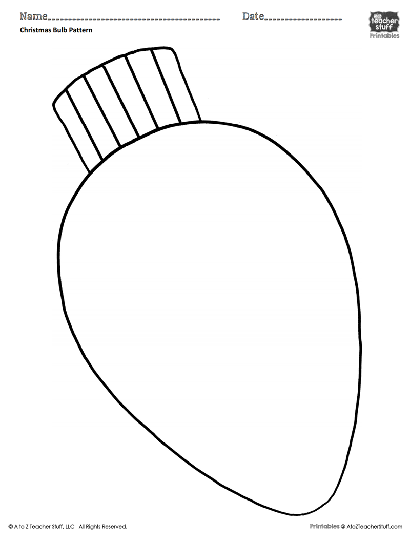 Free Printable Christmas Lights Template