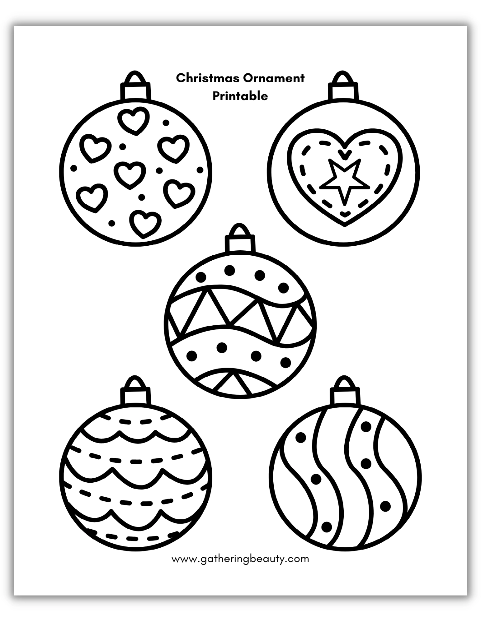Printable Christmas Ornament Templates