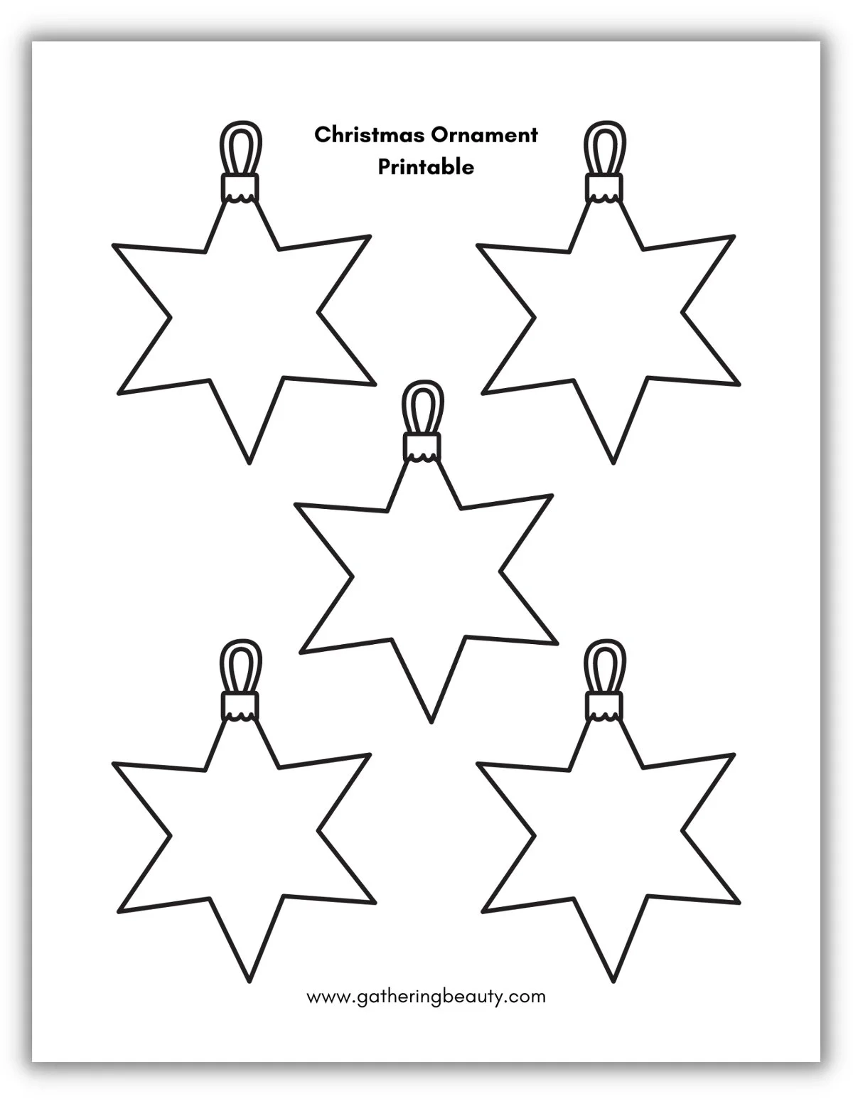 Free Printable Christmas Ornament Template