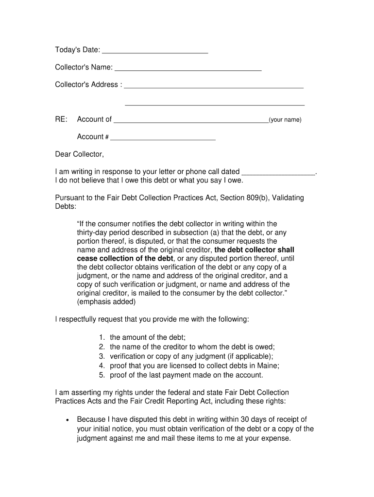 Printable Credit Dispute Letter Template Pdf