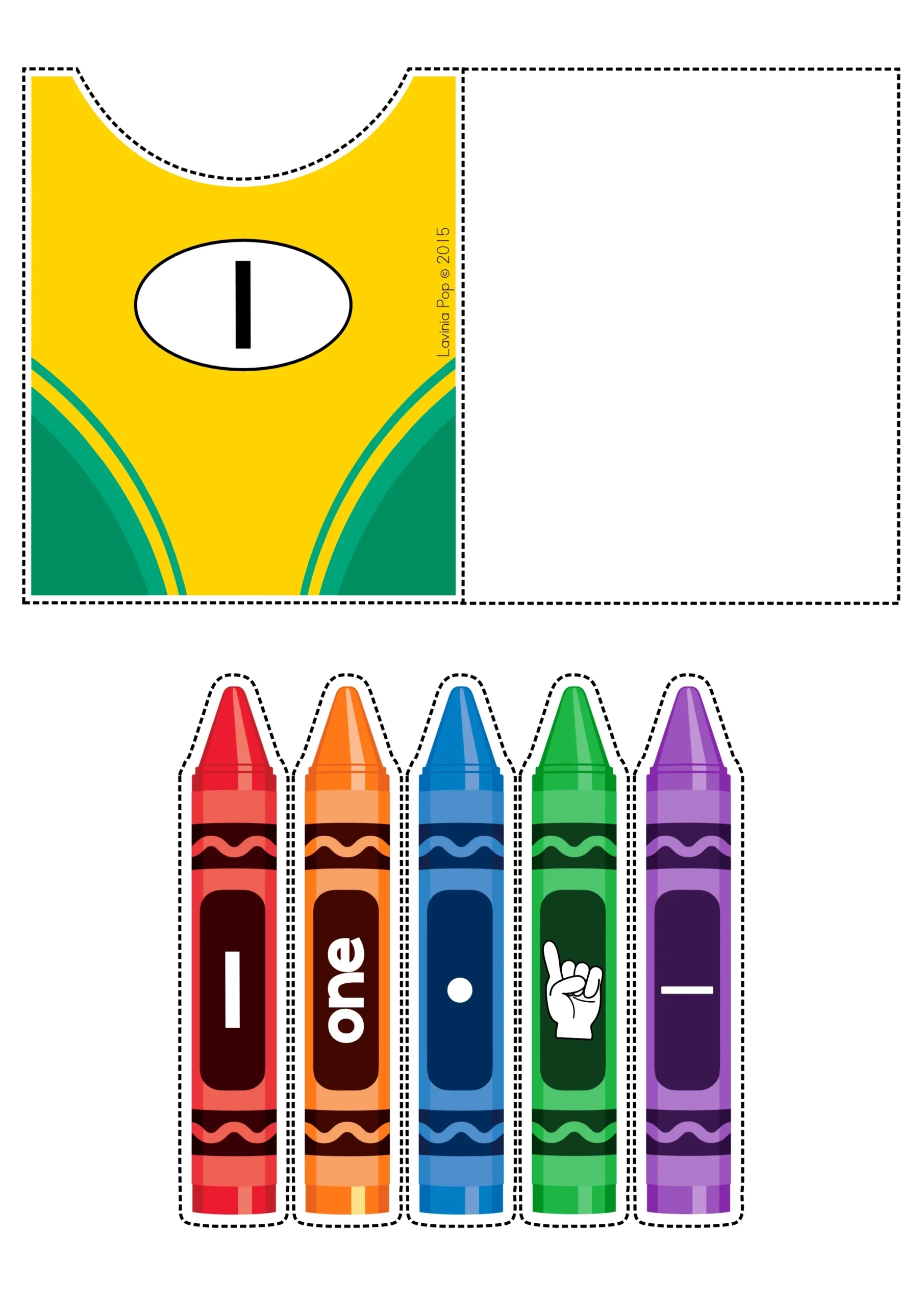 Crayon Box Template Printable