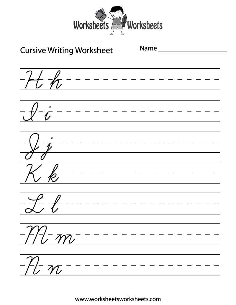 Cursive Writing Practice Sheets Free Kids Worksheets 