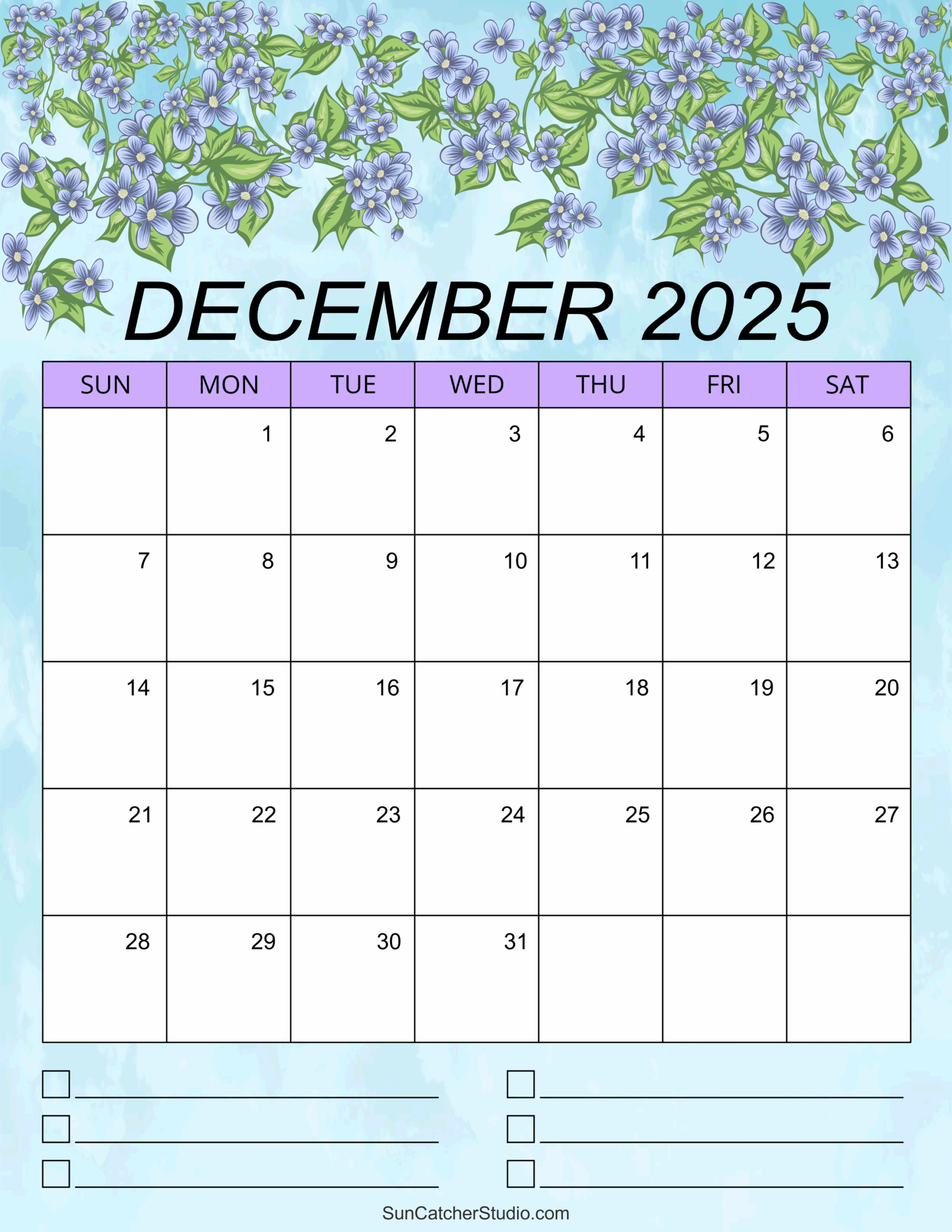 December 2025 Calendar Free Printable Free Printables 