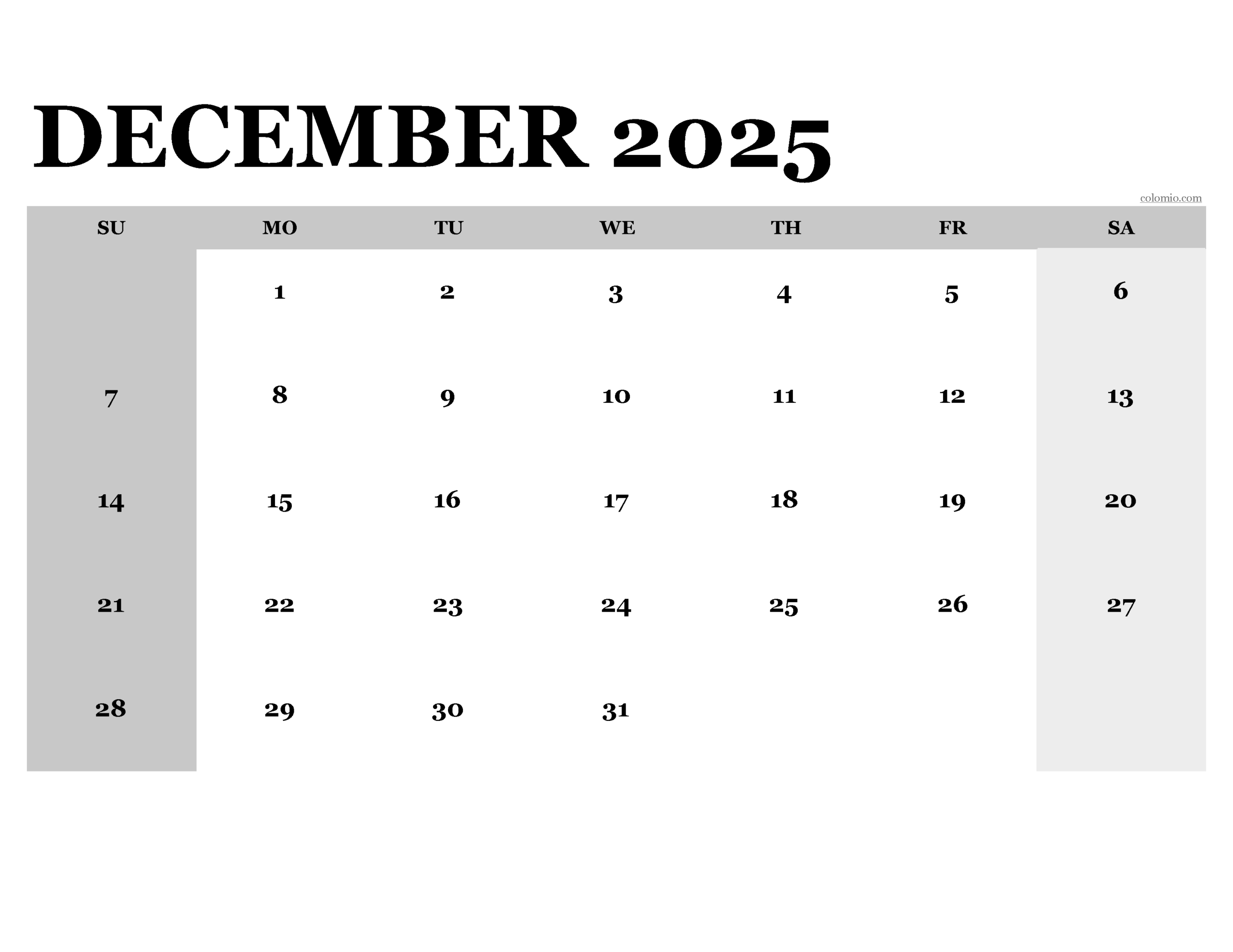 December 2025 Calendar Free Printable PDF XLS And PNG Www 
