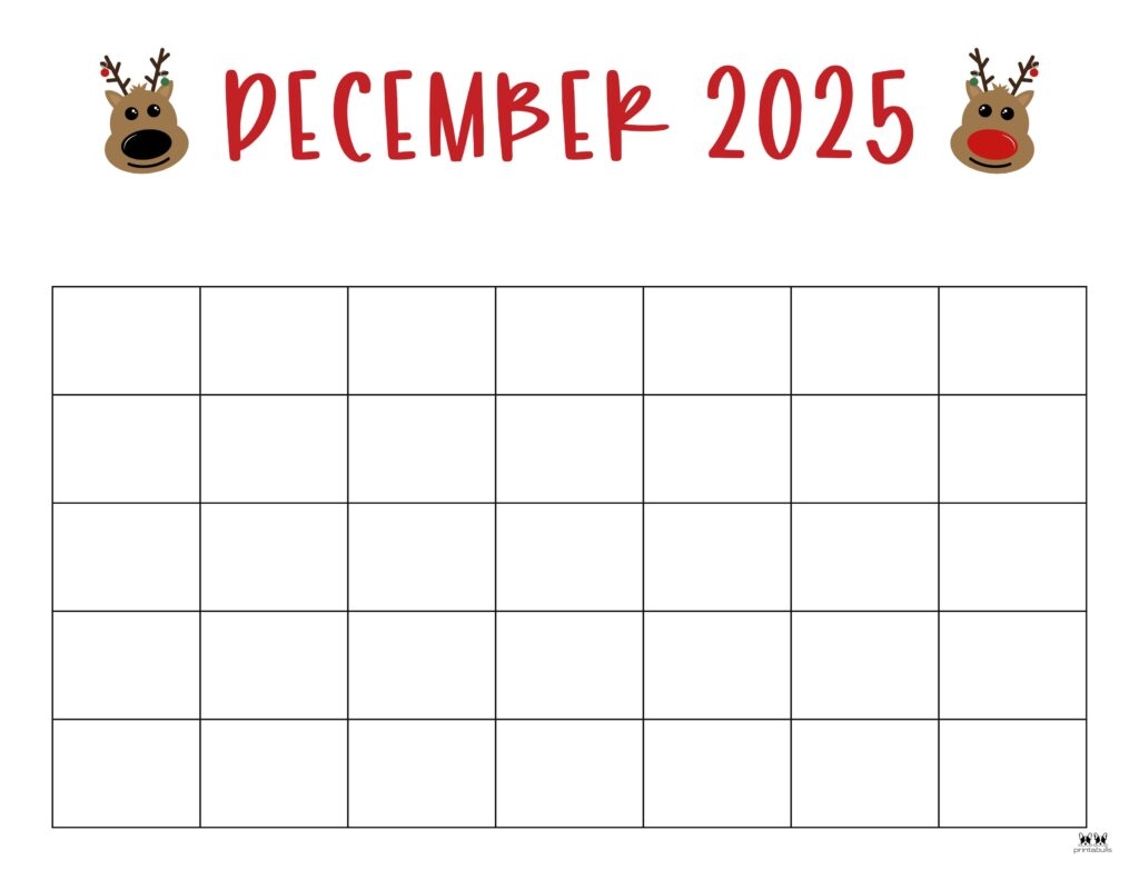 Free Printable Calendar Pages December 2025