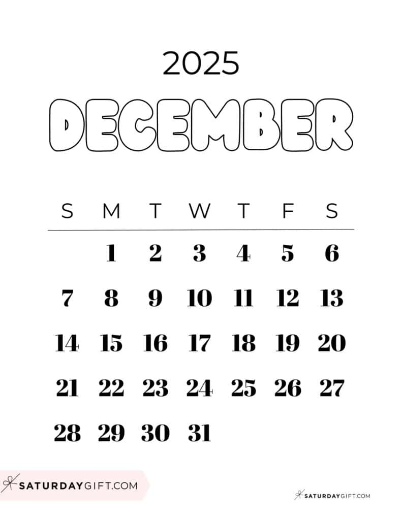 Free Printable Lunar Calendar December 2025